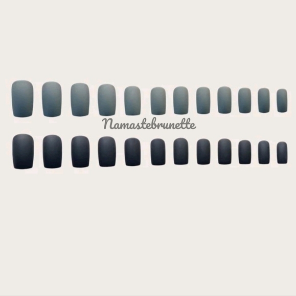 2/$16 Gray Ombre Coffin Press On Nails - Picture 4 of 13